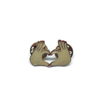 Hand Heart Love Enamel Pin