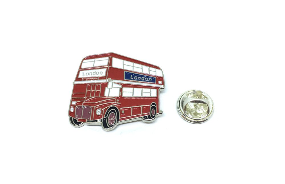 London Double Decker Bus Enamel Pin FINOX