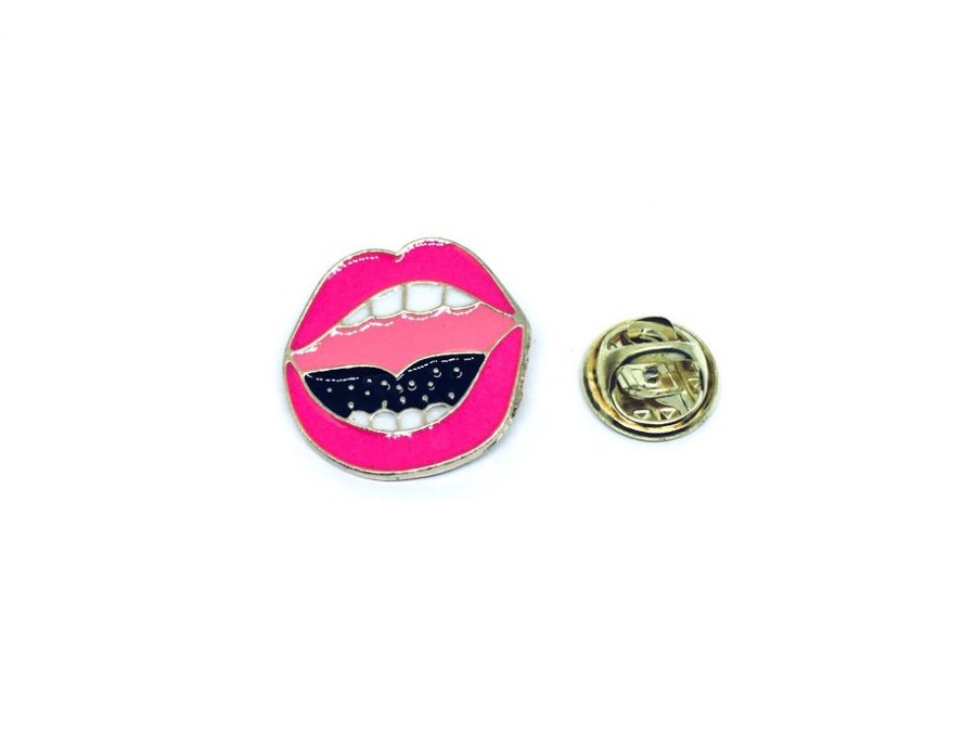 Pink Mouth Enamel Pin