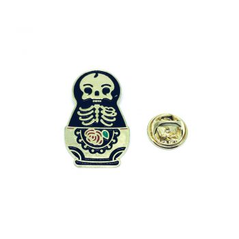 Skeleton Halloween Enamel Pin