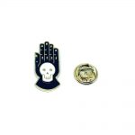 Skull Black Hand Enamel Pin