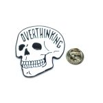 Overthinking Skull Pin