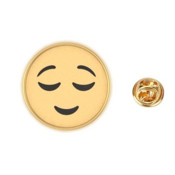 Relieved face Emoji Pin