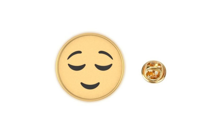 Relieved face Emoji Pin