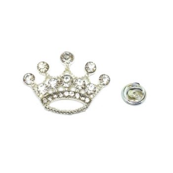 Rhinestone Crown Brooch Pin