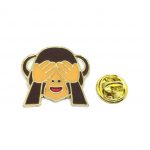 See No Evil Monkey Emoji Pin