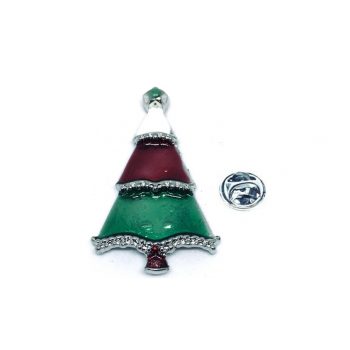 Silver Christmas Tree Pin