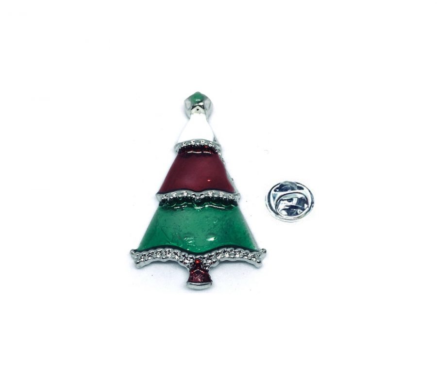Silver Christmas Tree Pin