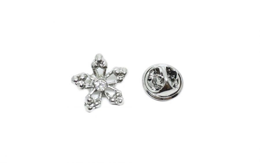 Small Silver Flower Pin