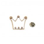Small White Crown Enamel Pin