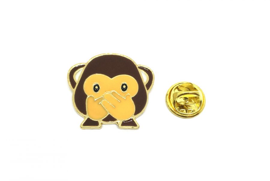 Speak No Evil Monkey Emoji Enamel Pin