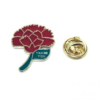 Thank you Red Flower Pin