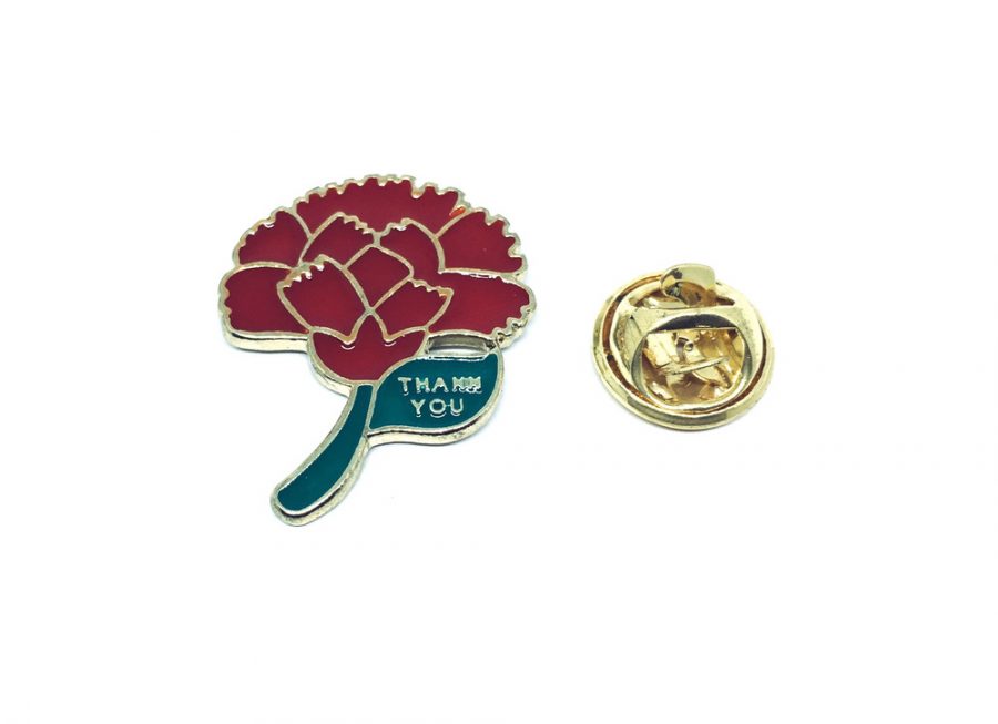 Thank you Red Flower Pin