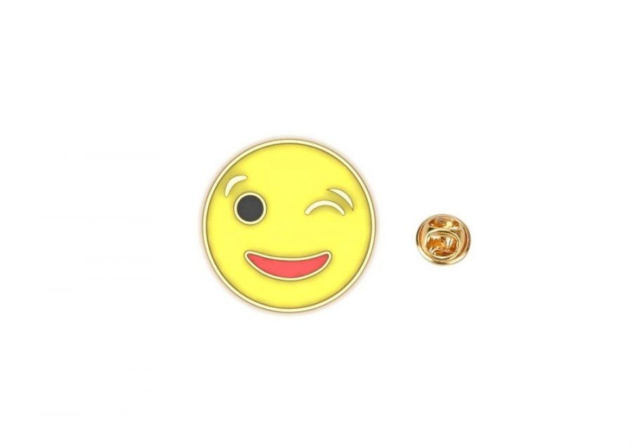 Winking Face Emoji Enamel Pin