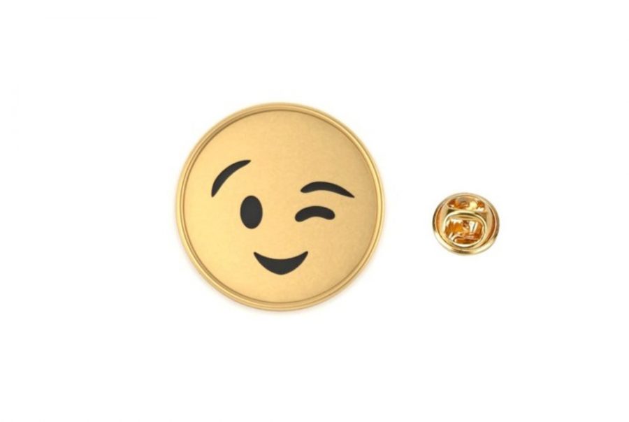 Winking Face Emoji Pin