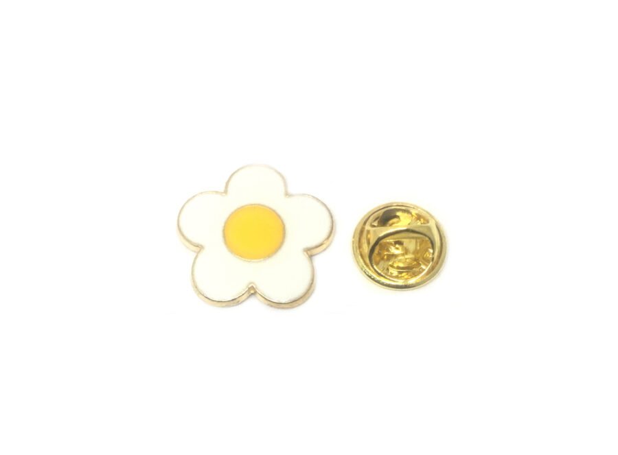 White Daisy Pin FINOX