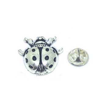 Silver Ladybug Lapel Pin