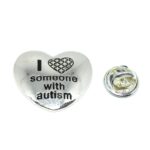 Autism Love Heart Pin