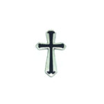 Black Cross Enamel Pin