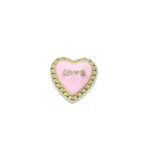 Love Pink Heart Pin