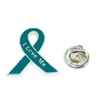 Teal Cancer Ribbon Pin