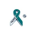 Teal Hope Ribbon Pin