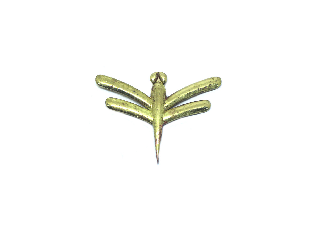 Gold Dragonfly Brooch Pin