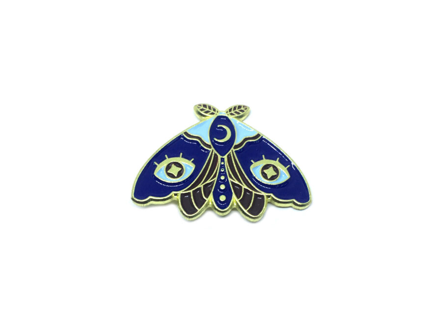 Blue Enamel Butterfly Brooch