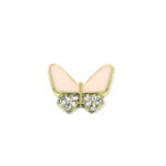 Crystal Pink Butterfly Pin
