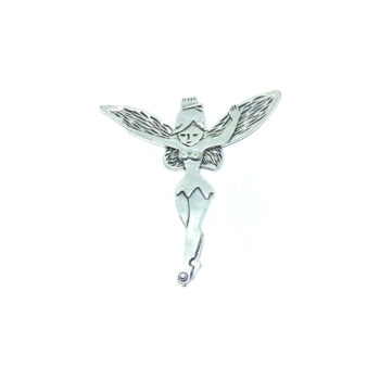 Silver Guardian Angel Pin