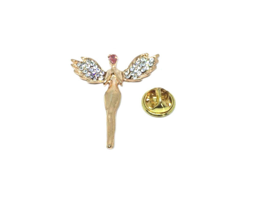 Gold Guardian Angel Pin
