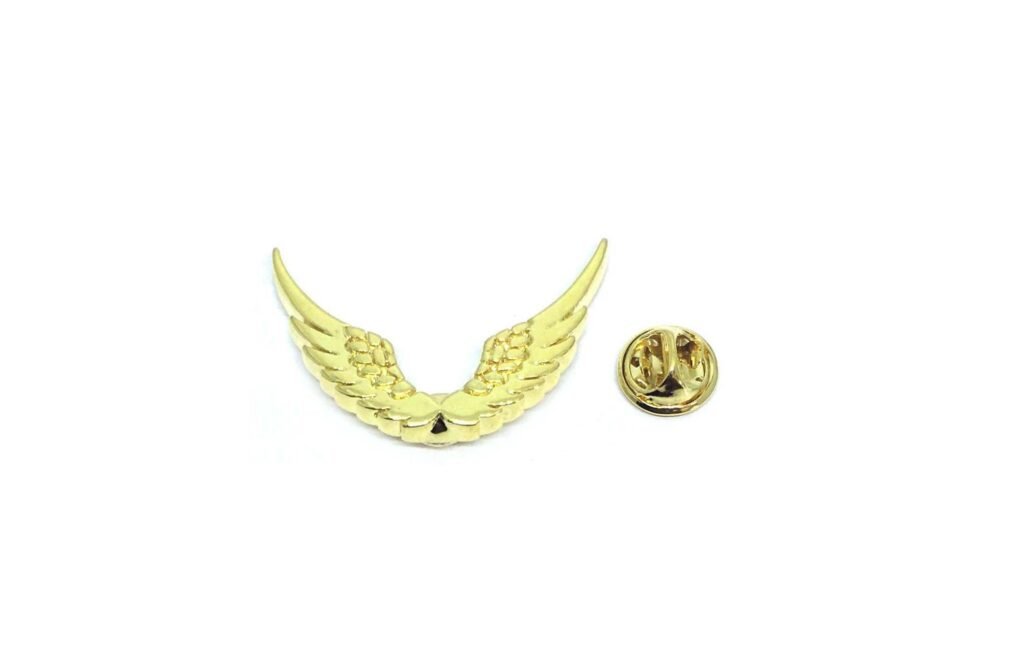 Gold Angel Wing Pin FINOX