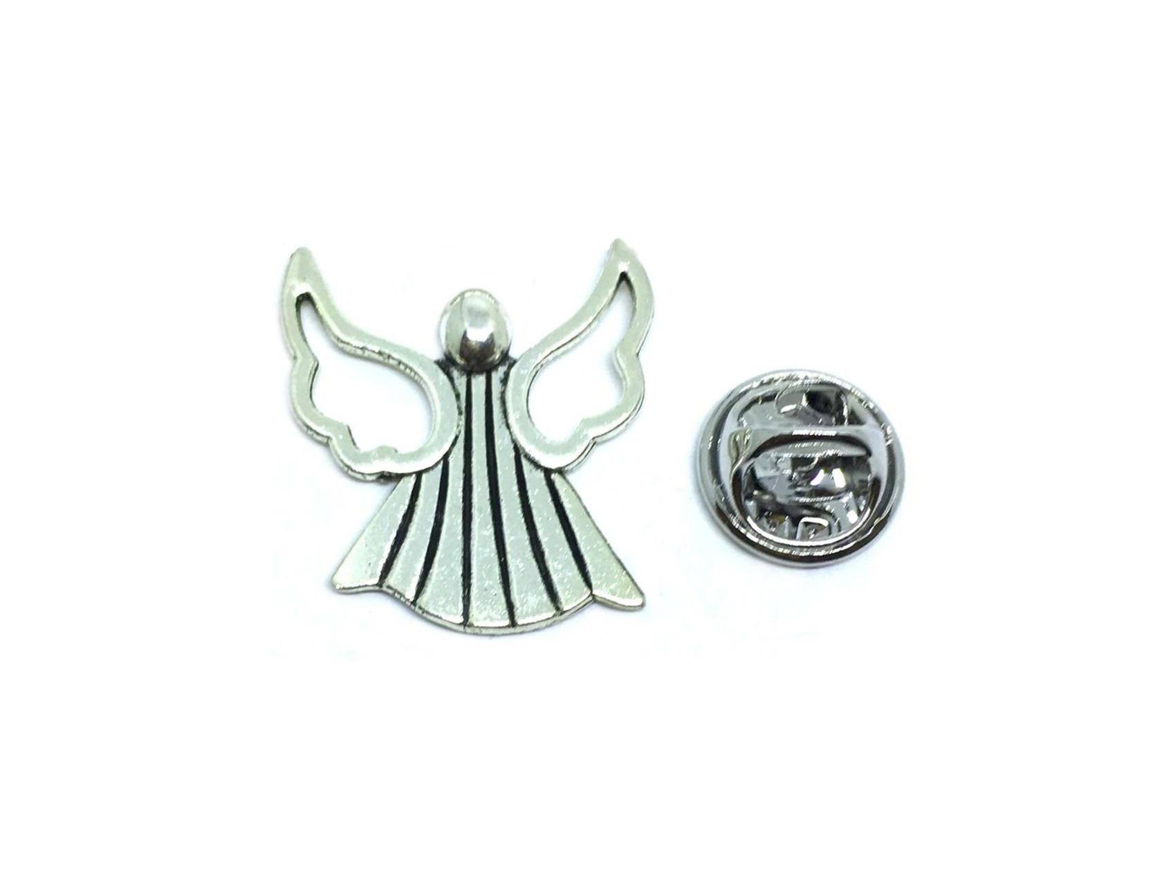 Silver Angel Wing Lapel Pin