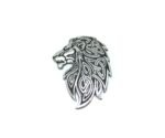 Pewter Lion Brooch