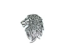 Pewter Lion Brooch