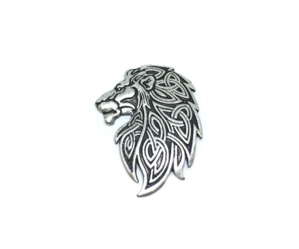 Pewter Lion Brooch