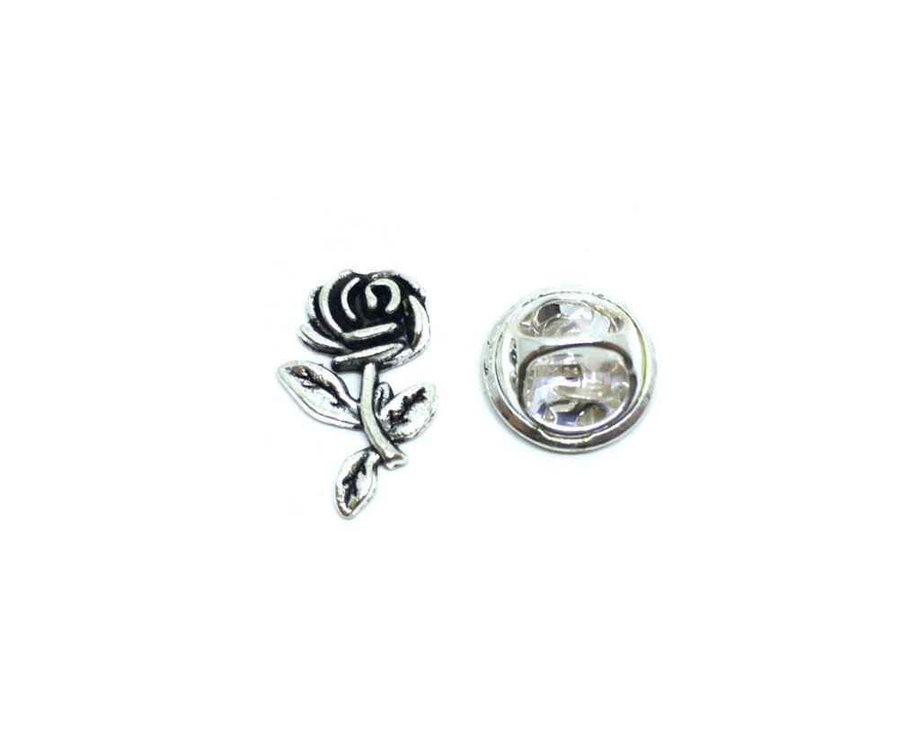 Pewter Rose Pin FINOX