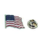 Patriotic Waving American Flag Pin