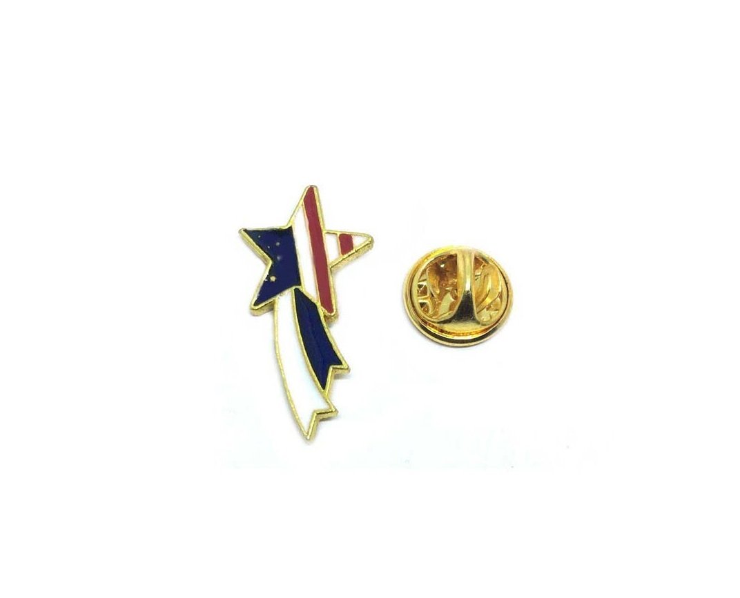 Patriotic Shooting Star Pin