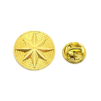 Gold Star Pin Badge