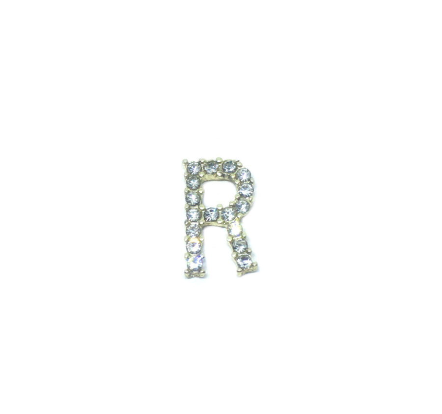 Rhinestone Initial R Pin
