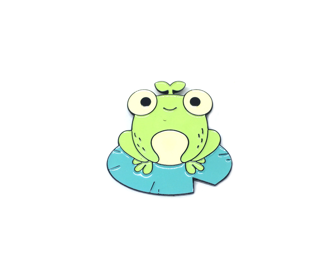 Cartoon Frog Enamel Pin