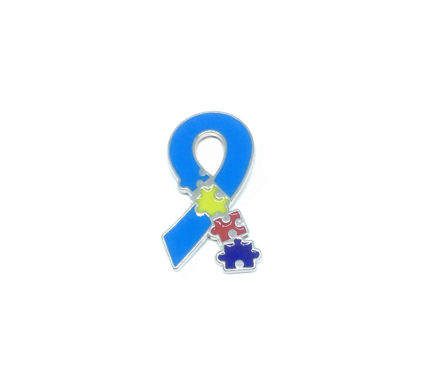 Blue Autism Awareness Ribbon Pin FINOX