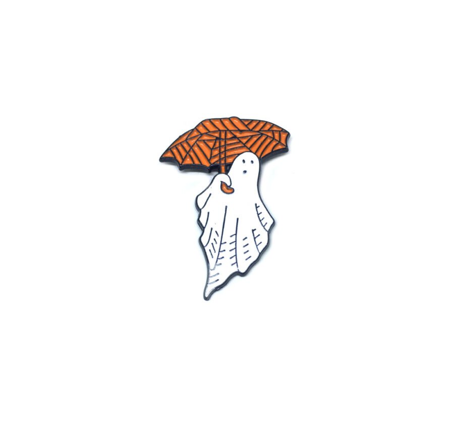 Umbrella Ghost Halloween Pin