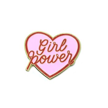 Girl Power Heart Pin