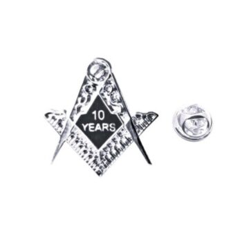10 Year Masonic Pin