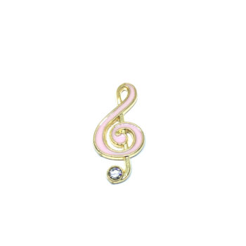 Music Note Pink Enamel Pin
