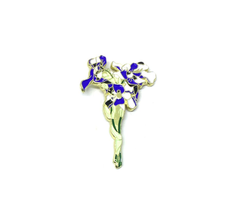 Irises Flower Pin