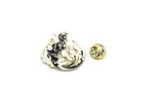 Black and White Cat Enamel Pin