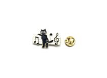 Black Cat Pin with Music note
